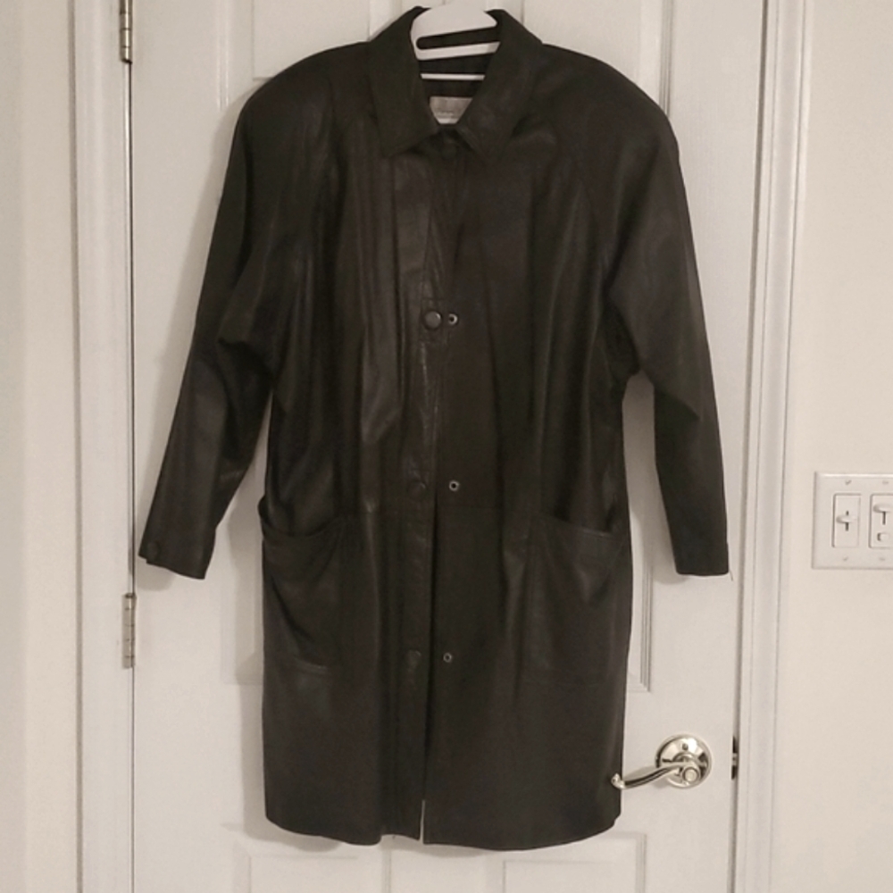Greg Adams Genuine Leather Coat Women's